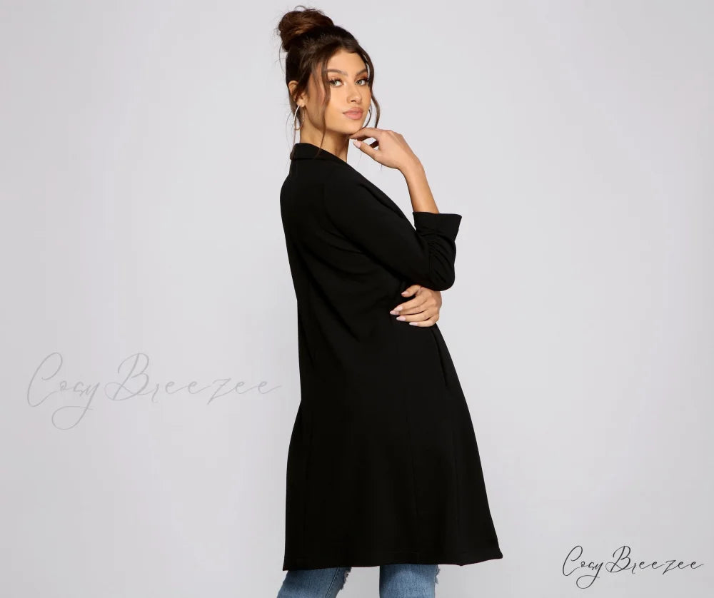 Crepe Longline Blazer for Boss Babes