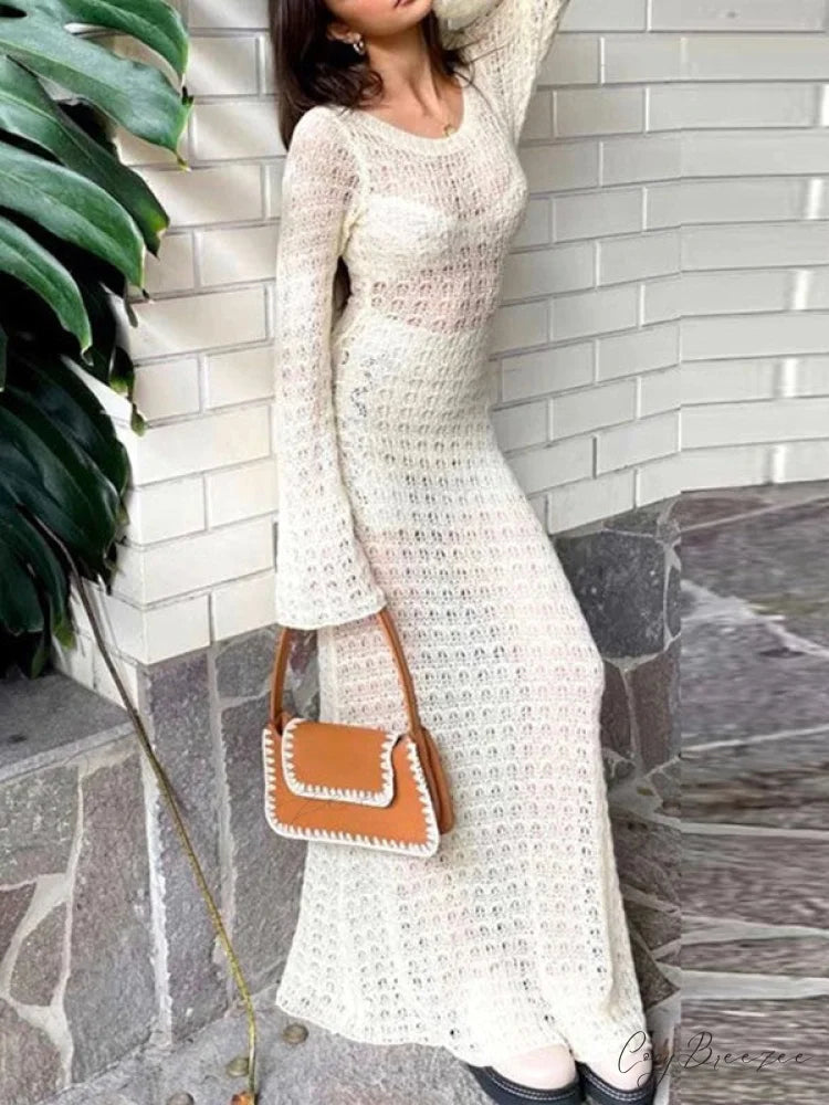 Crochet Fringed Graceful Wrap Skirt