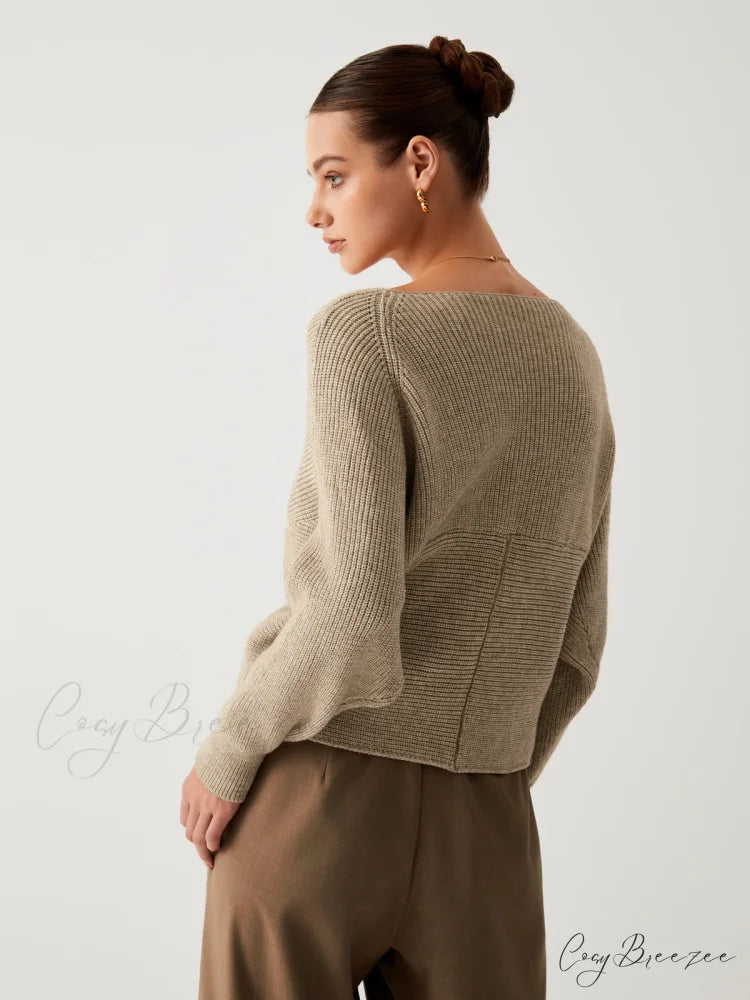 Cross My Heart Trendy Oversized Crop Sweater