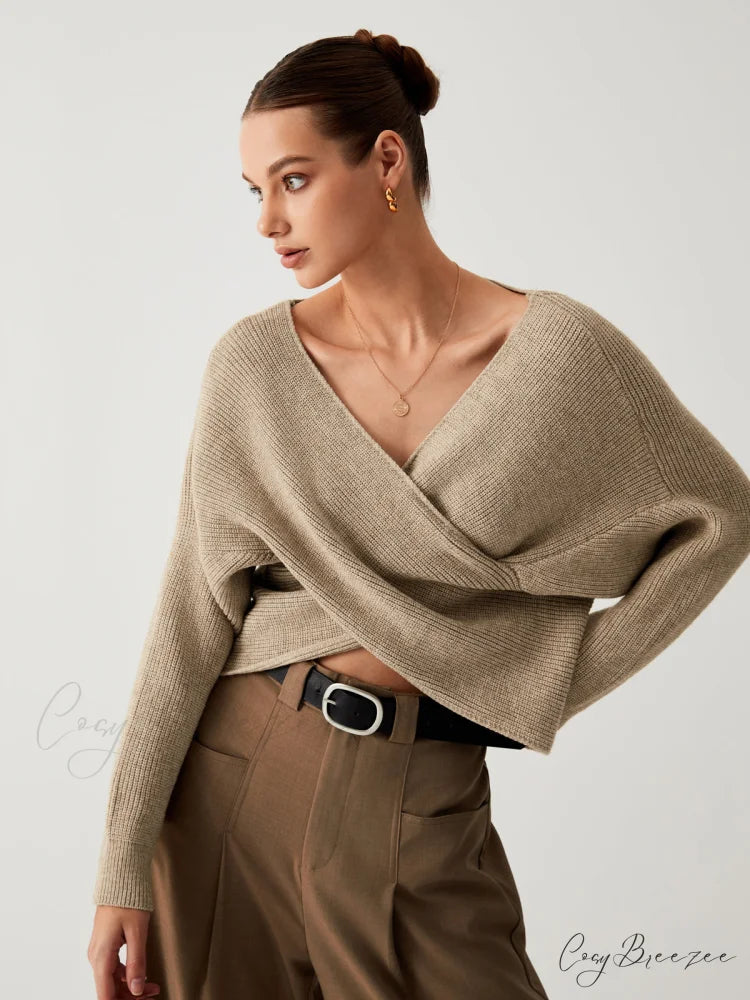 Cross My Heart Trendy Oversized Crop Sweater