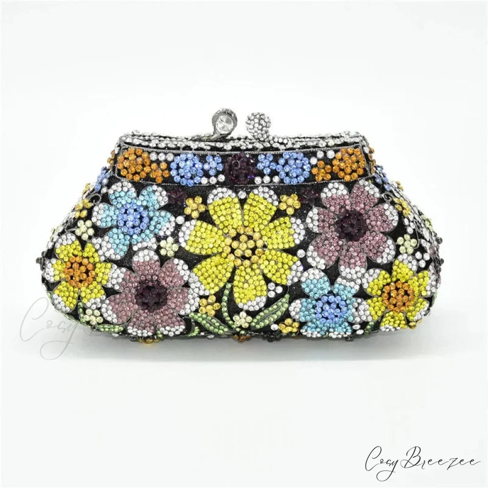 Crystal Bling Bridal Wedding Flower Diamond Clutch Bag color2 clutchbag-250126