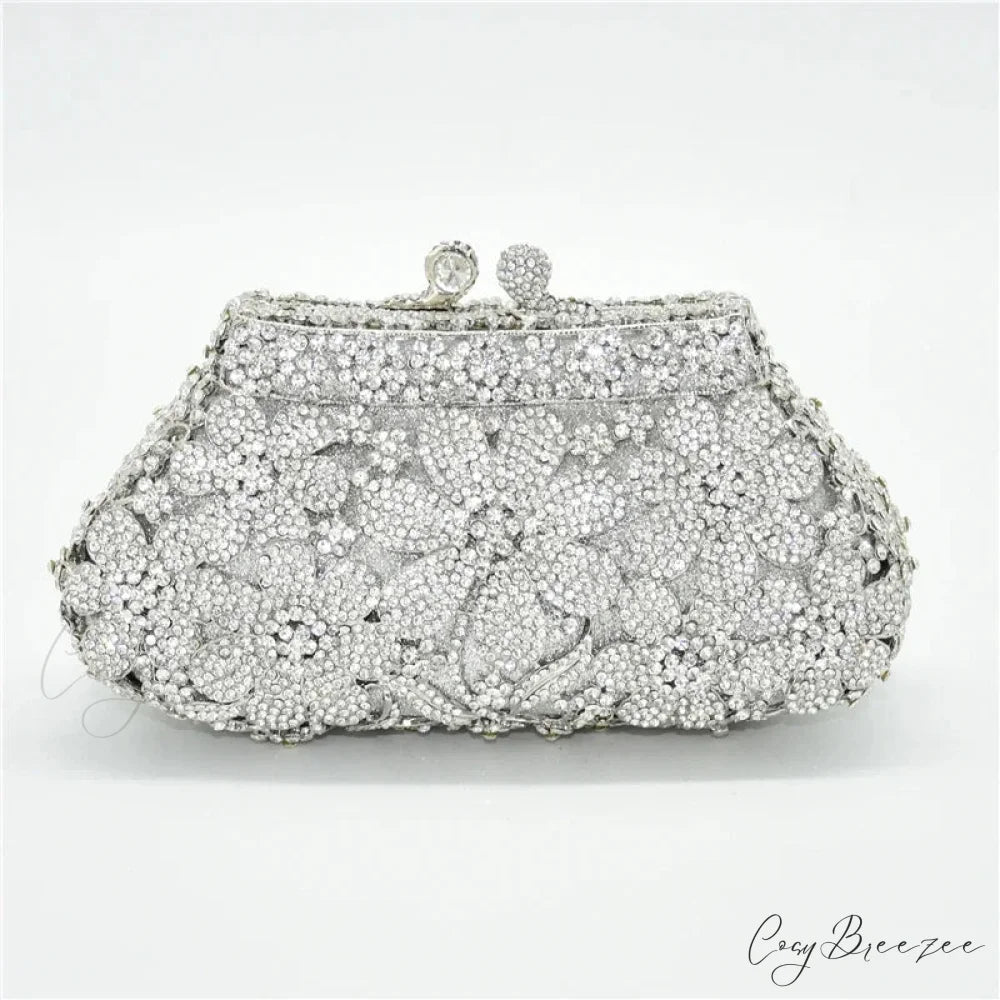 Crystal Bling Bridal Wedding Flower Diamond Clutch Bag color3 clutchbag-250126