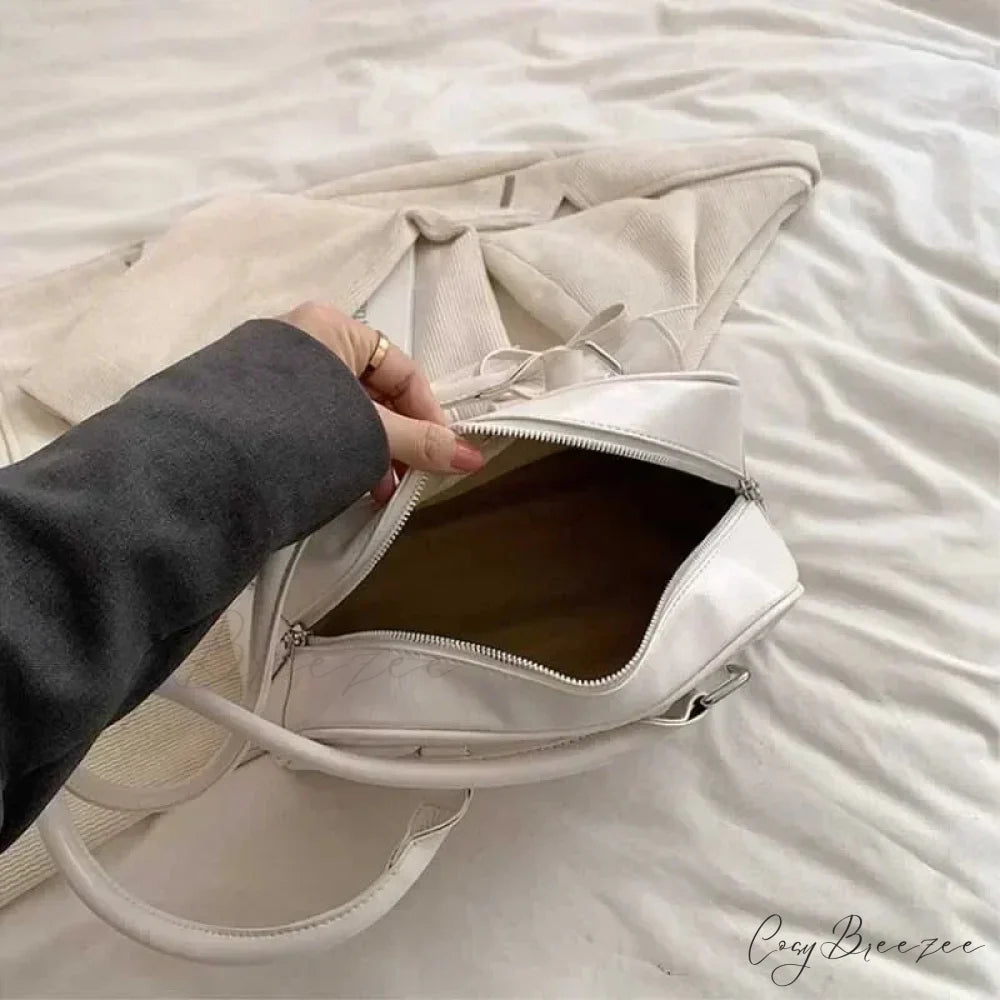 Cute Bow Tie PU Leather Underarm Shoulder Bag shoulder-250126