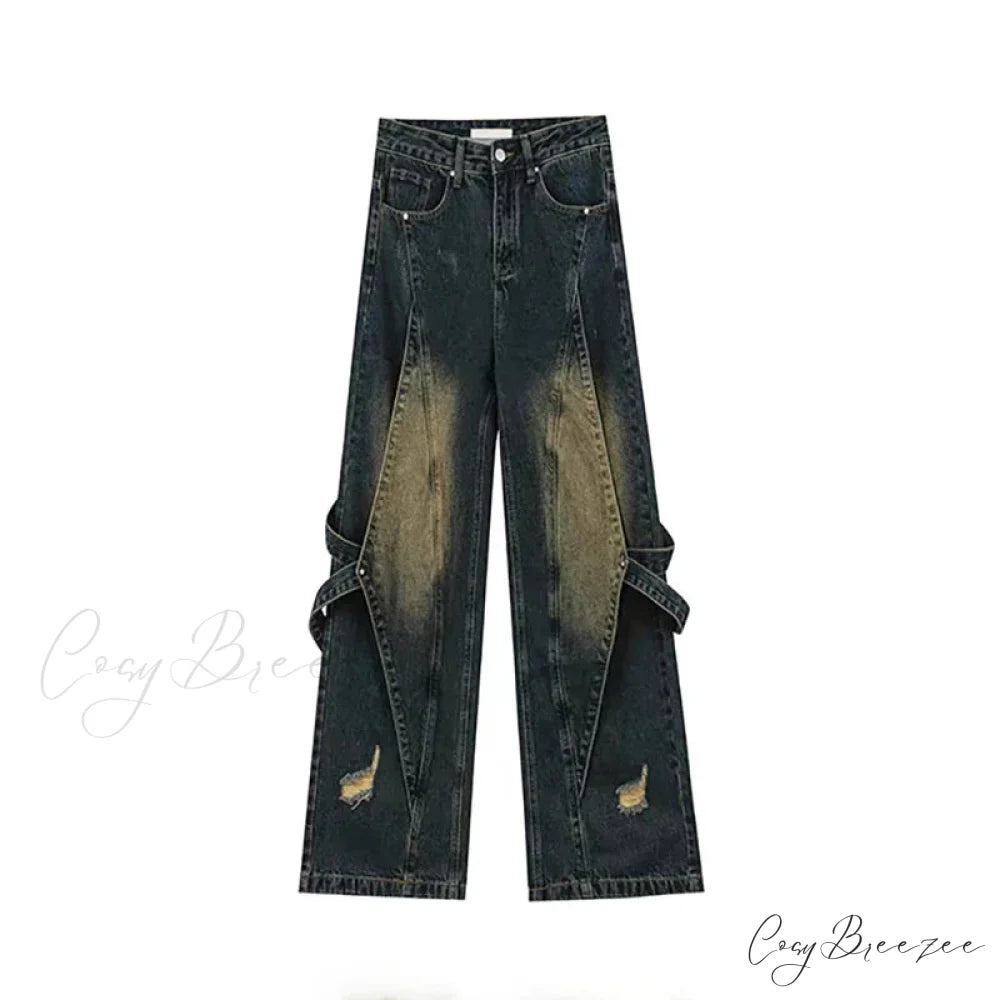 Deconstructed Stitch Halloween Pants Blue / S