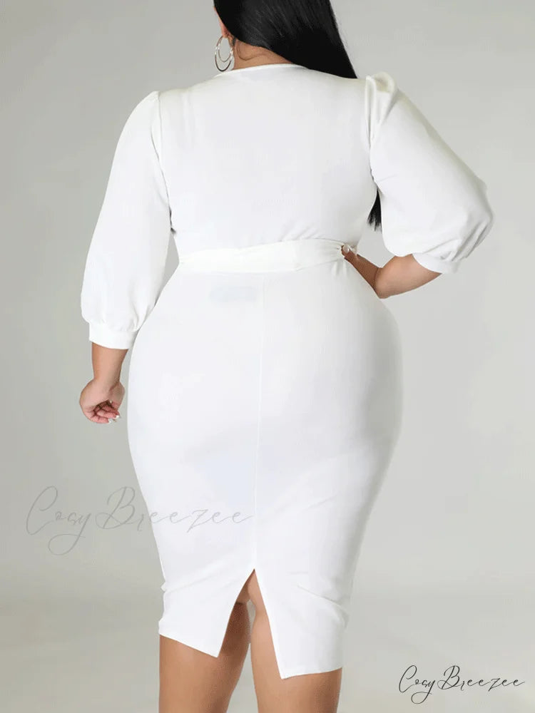 Deep V-neck Slit Trendy Ruched Maxi Dress