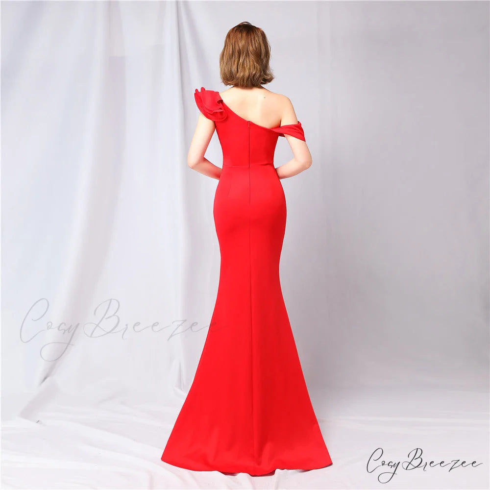 Delana Elegant Formal Charming One Shoulder Dress