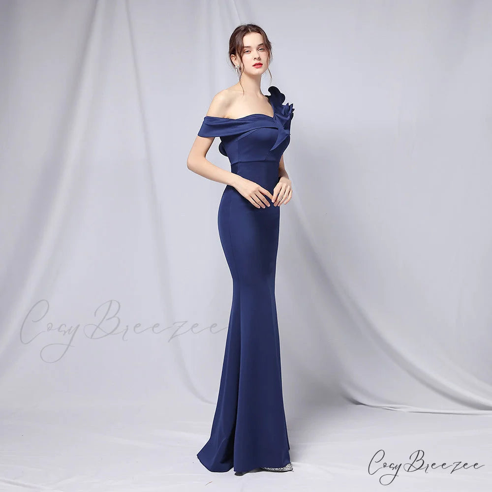 Delana Elegant Formal Charming One Shoulder Dress