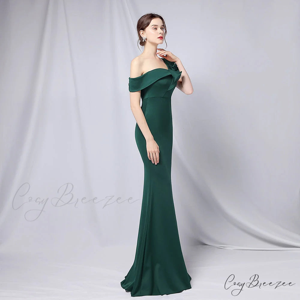 Delana Elegant Formal Charming One Shoulder Dress