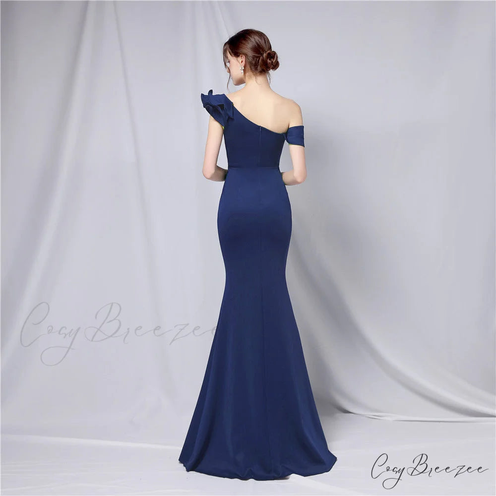 Delana Elegant Formal Charming One Shoulder Dress