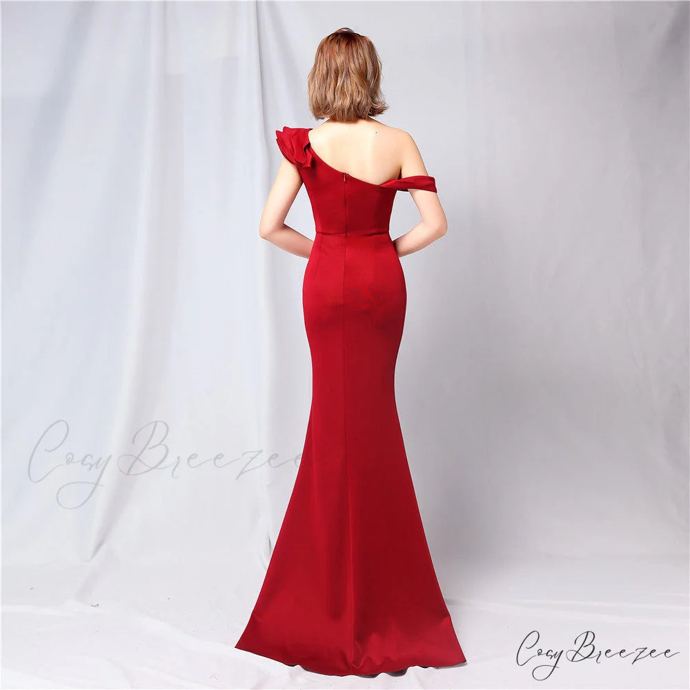 Delana Elegant Formal Charming One Shoulder Dress