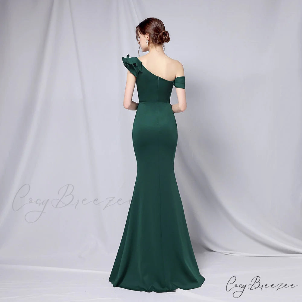 Delana Elegant Formal Charming One Shoulder Dress