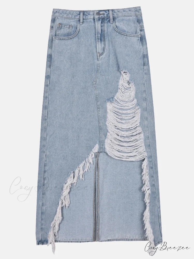 Denim Charming Ripped Jacket