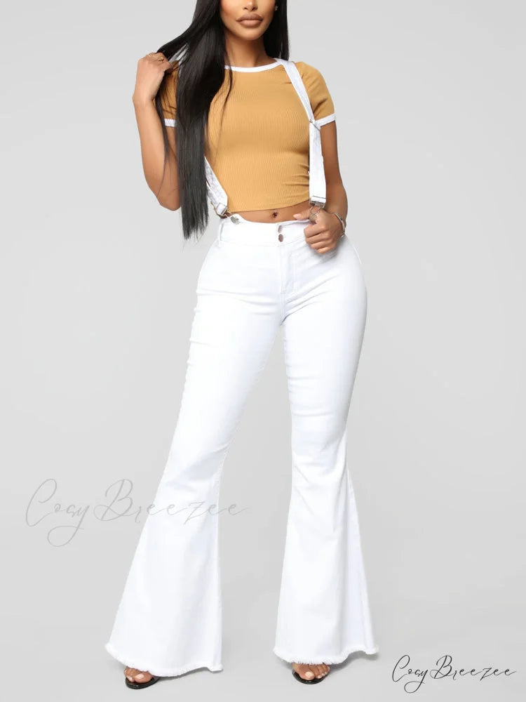 Denim Cutout Graceful Bodycon Mini Dress White / S