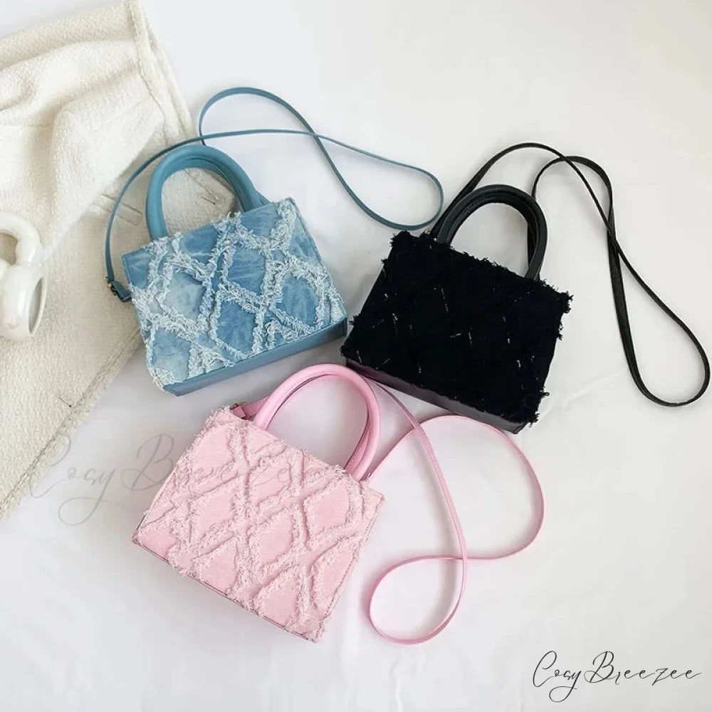 Denim Messenger Bag Summer Trendy Crossbody Handbag handbag-250126