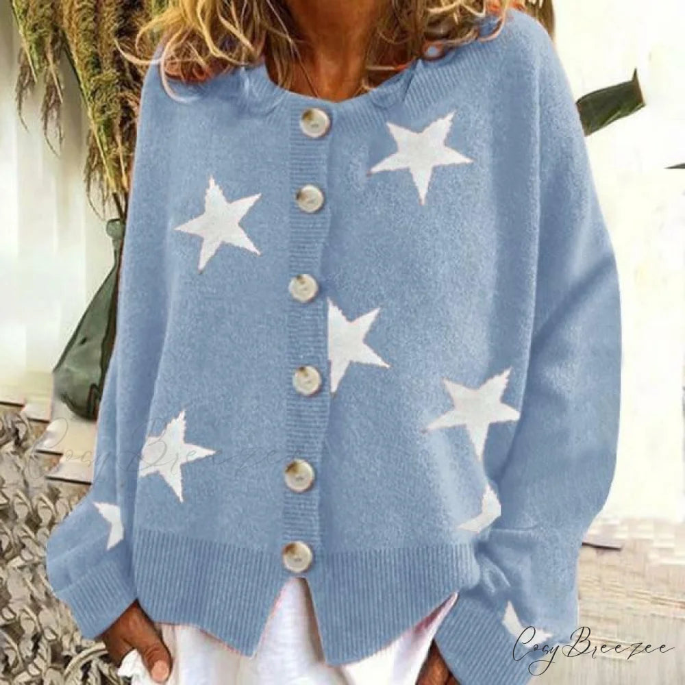Design Star Cardigan Sky Blue / S