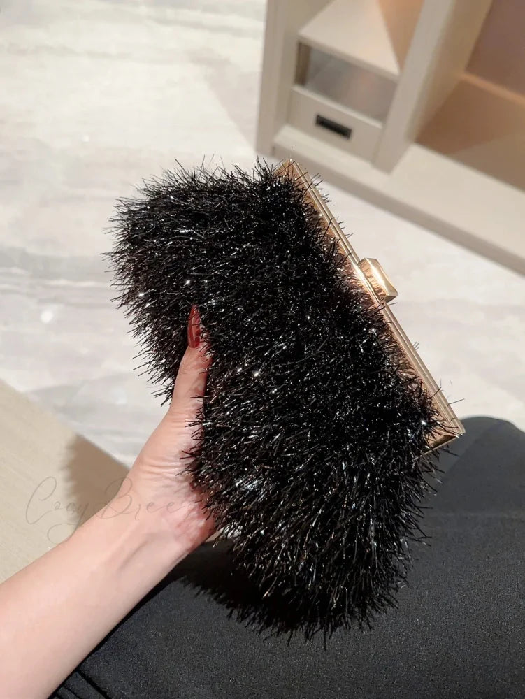 Designer Luxury Evening Wedding Bag Black clutchbag-250126