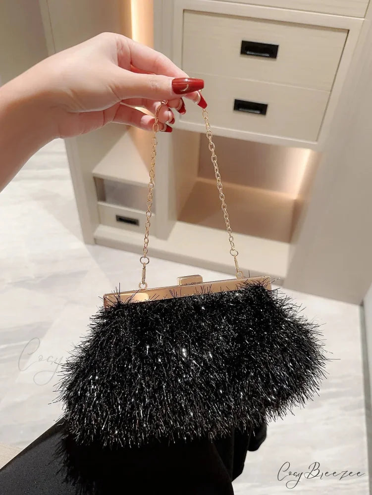 Designer Luxury Evening Wedding Bag Black clutchbag-250126