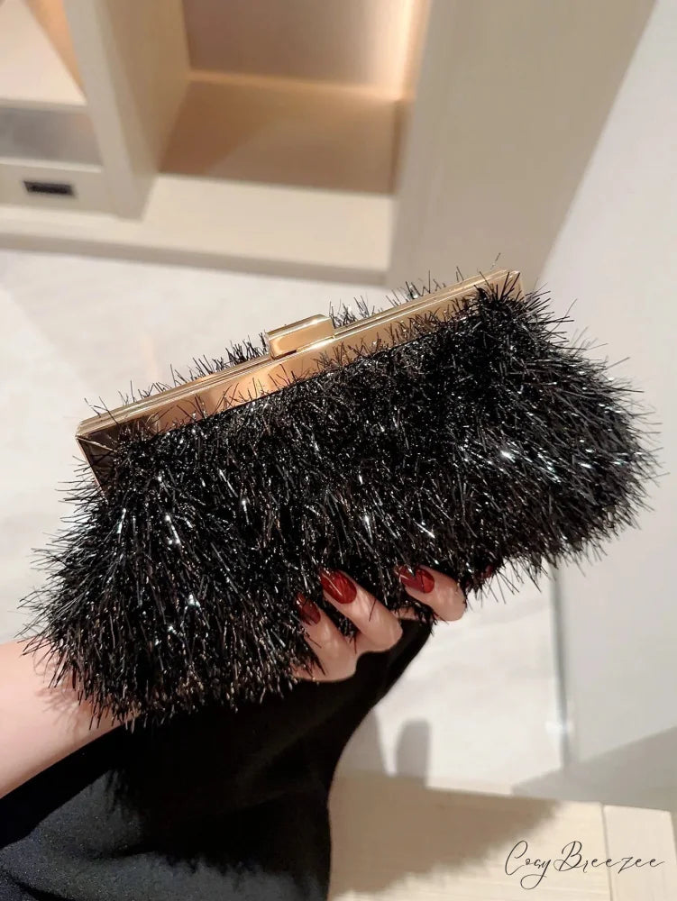 Designer Luxury Evening Wedding Bag Black clutchbag-250126