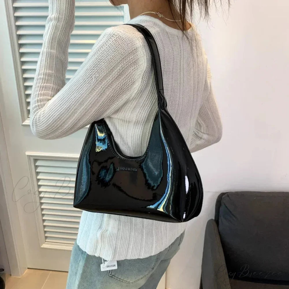 Designer Solid Shoulder Bag for Women Black shoulder-250126