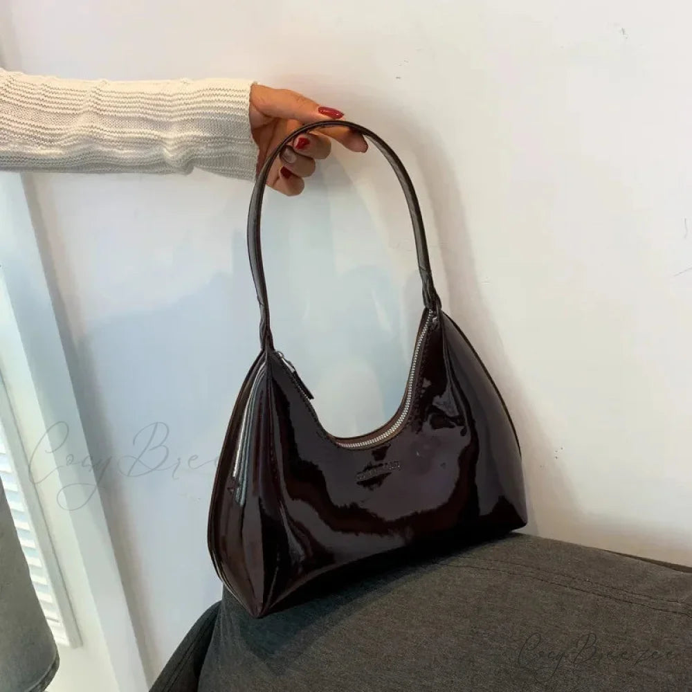 Designer Solid Shoulder Bag for Women Coffee shoulder-250126