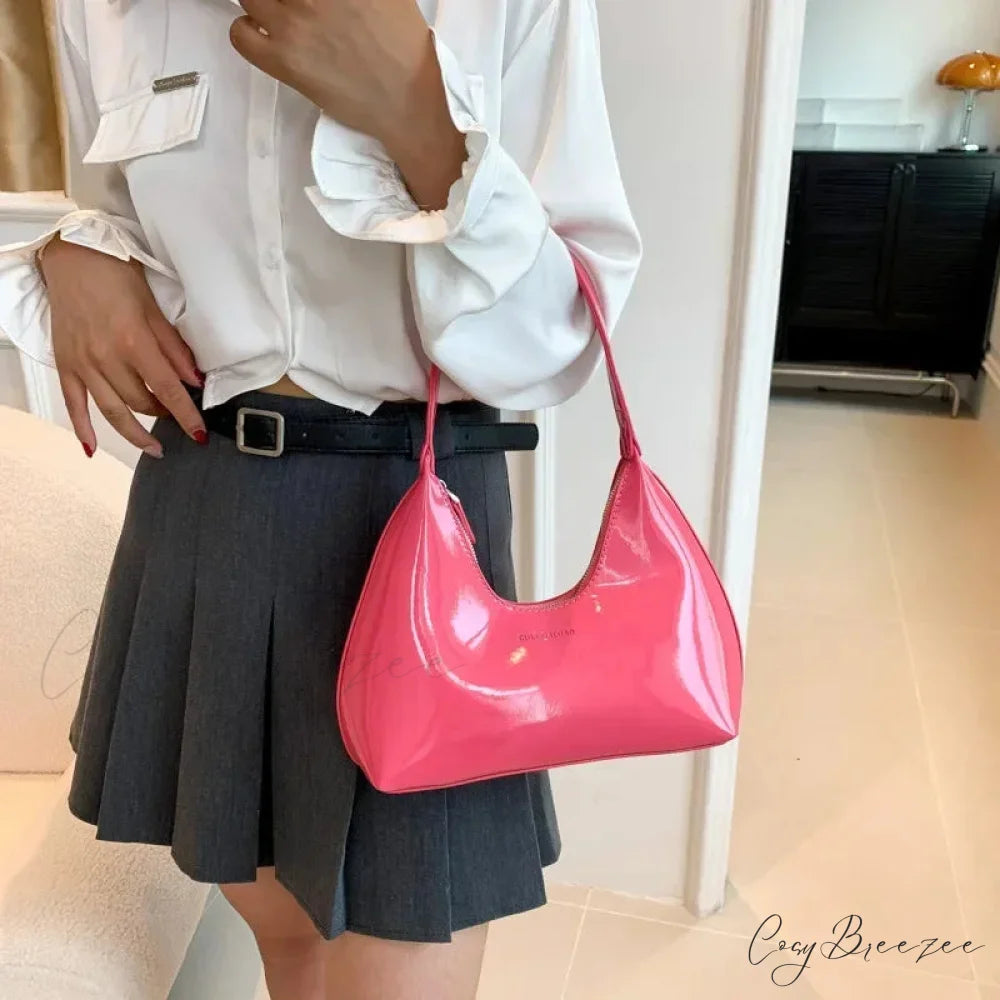 Designer Solid Shoulder Bag for Women Pink shoulder-250126