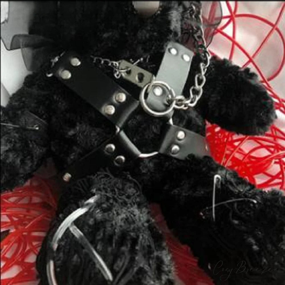 Diablo Design Lolita Halloween Gothic Blood Hell Bear Harajuku Bag BLACK / 40cm
