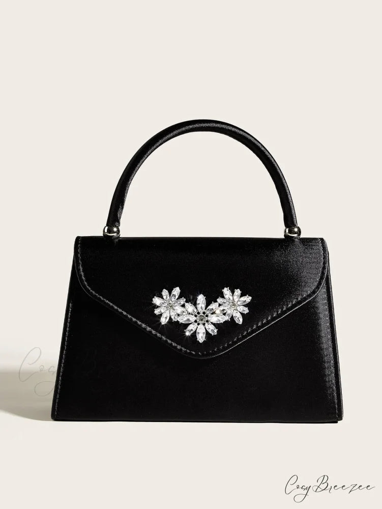 Diamond Wedding Clutch Purse BLACK clutchbag-250126