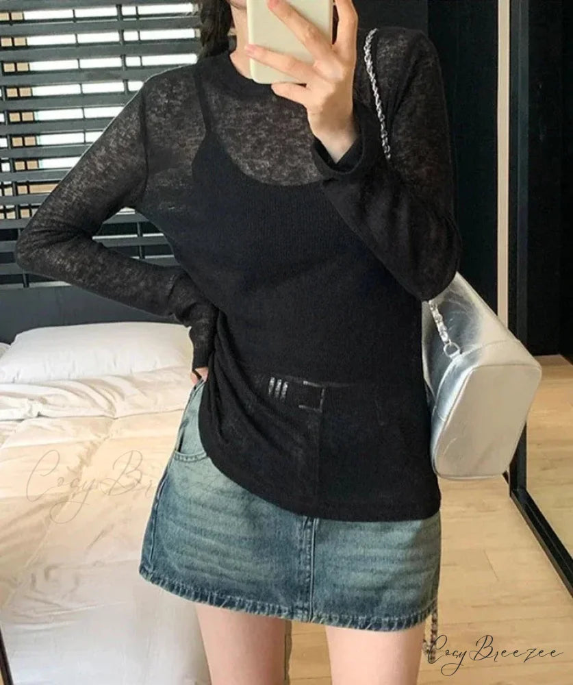 DINI Elegant T-SHIRT Black / S