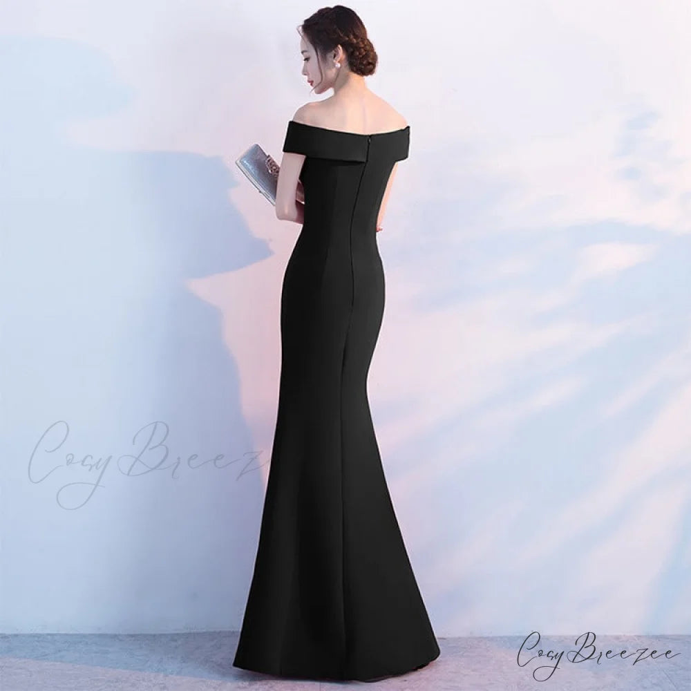 Diva Strapless High Charming Slit Formal Dress