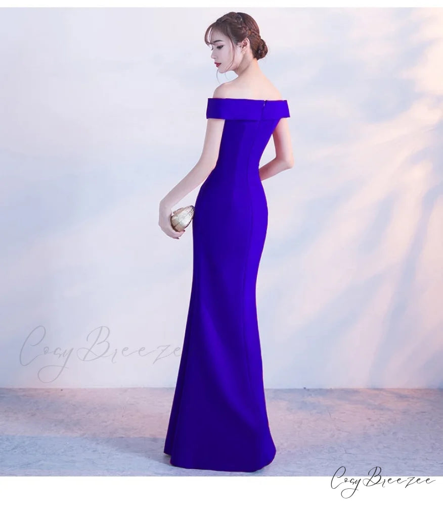 Diva Strapless High Charming Slit Formal Dress