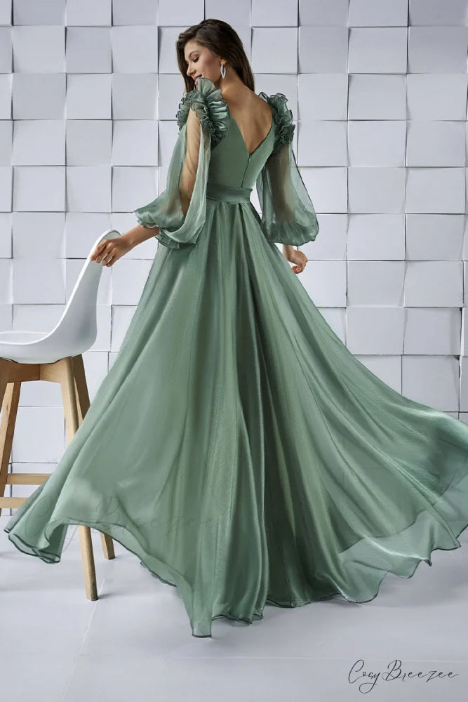 Divine Love Long Trendy Sleeve Maxi Dress