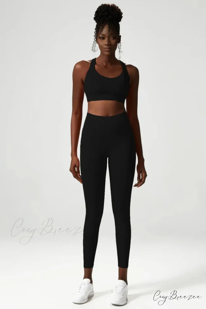 DOINA SPORTS Stylish BRA TOP BLACK Black / S