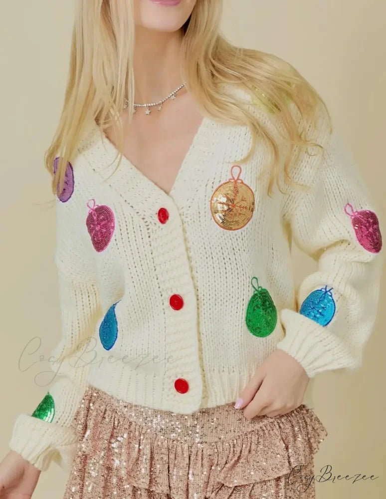 Doll Collar Tie-Up Sweater Cardigan cardigans-241228