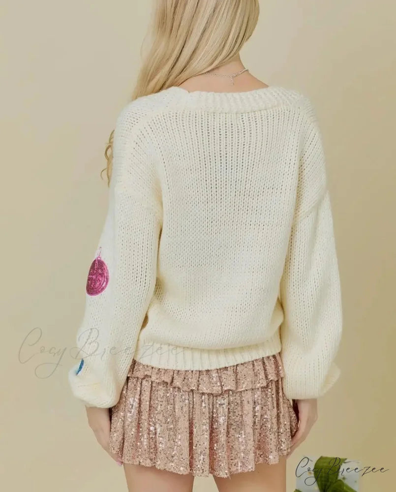 Doll Collar Tie-Up Sweater Cardigan cardigans-241228