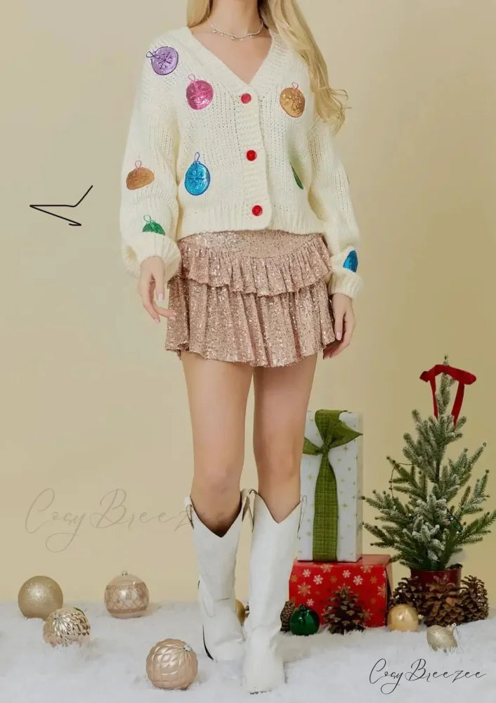 Doll Collar Tie-Up Sweater Cardigan cardigans-241228