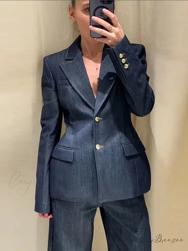 Dotted Tube Top Wide-Leg Pants Formal Two Piece Set blue tube / S officetwopieceset-250223