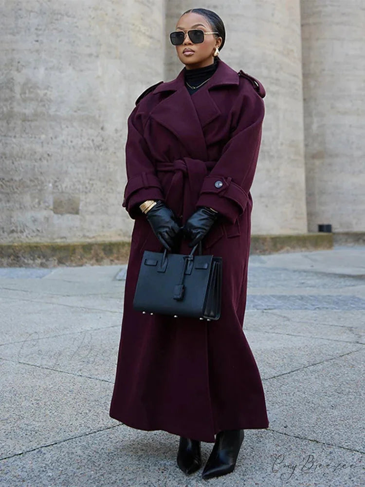 Double Breasted Woolen Coat
