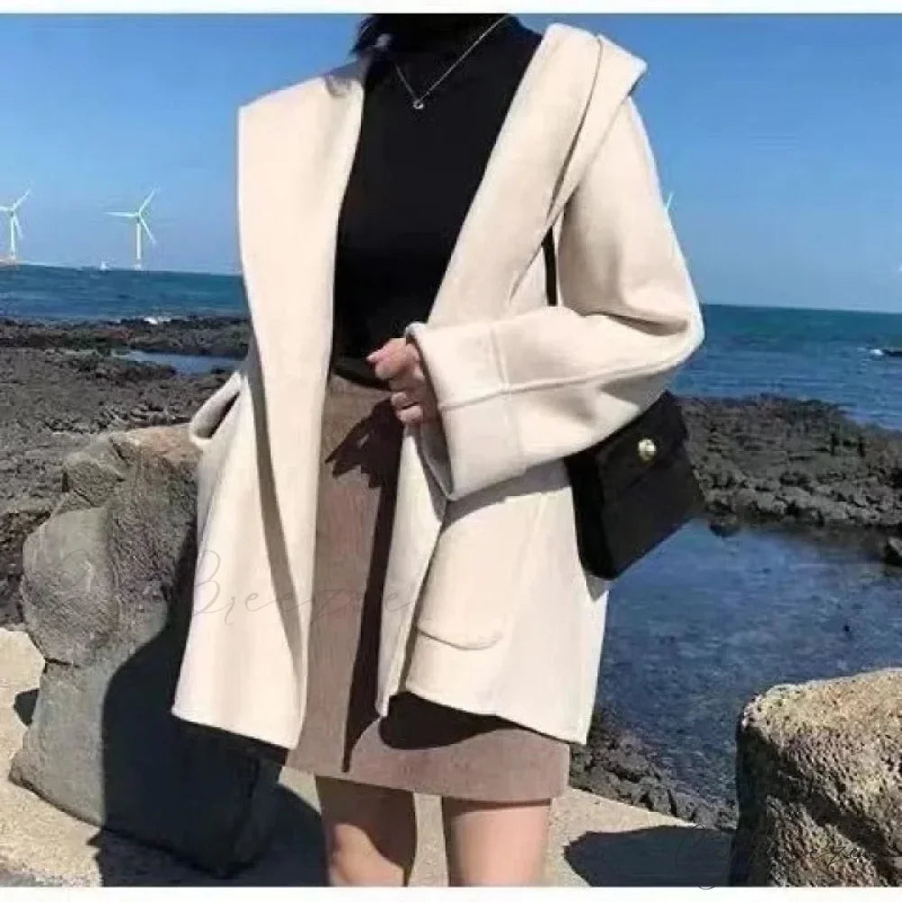 Double-Sided Short Woolen Coat overcoats-241228