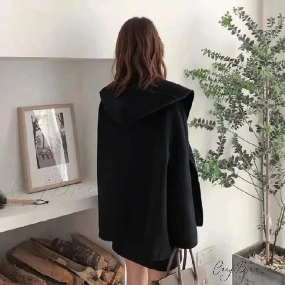Double-Sided Short Woolen Coat overcoats-241228