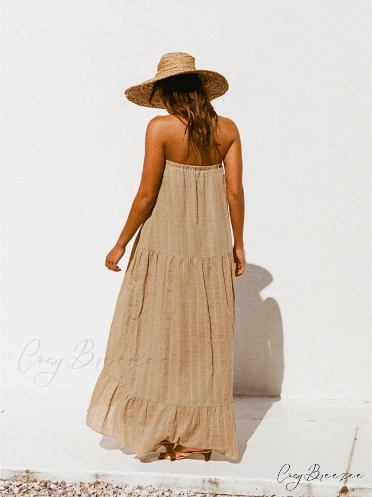 Drawstring Draped Stylish Holiday Style Dress