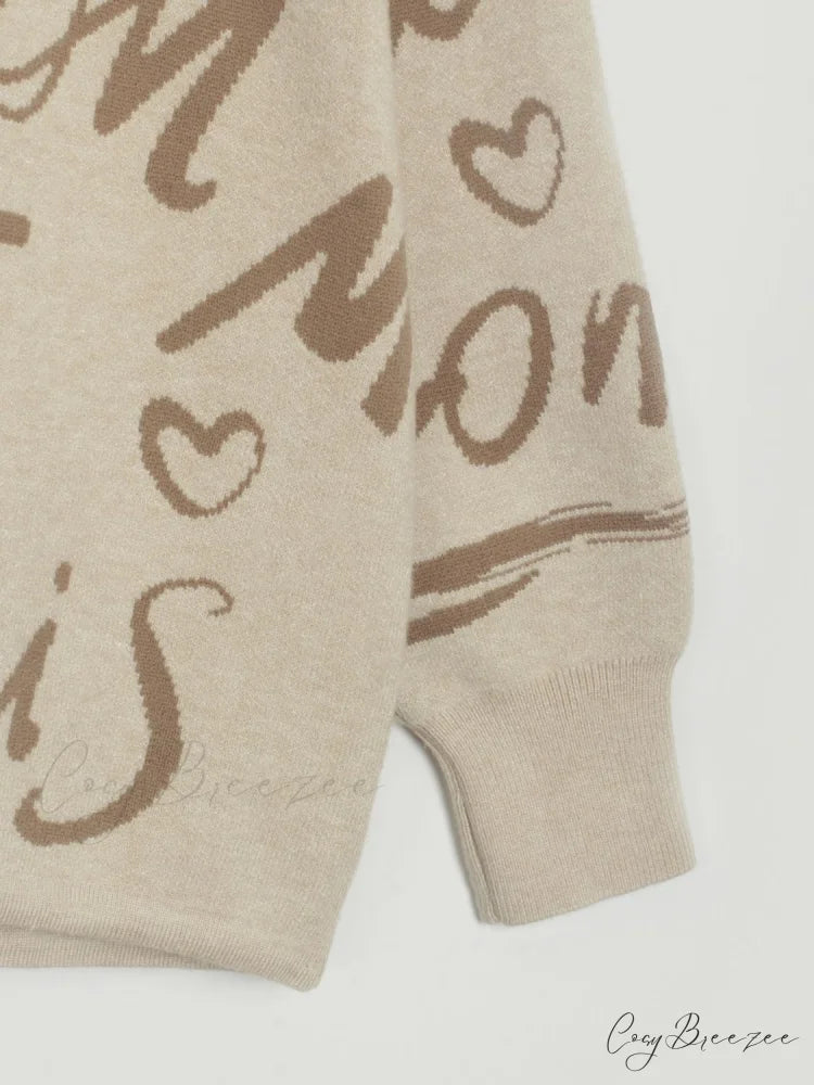 Drawstring Round Neck Sweater