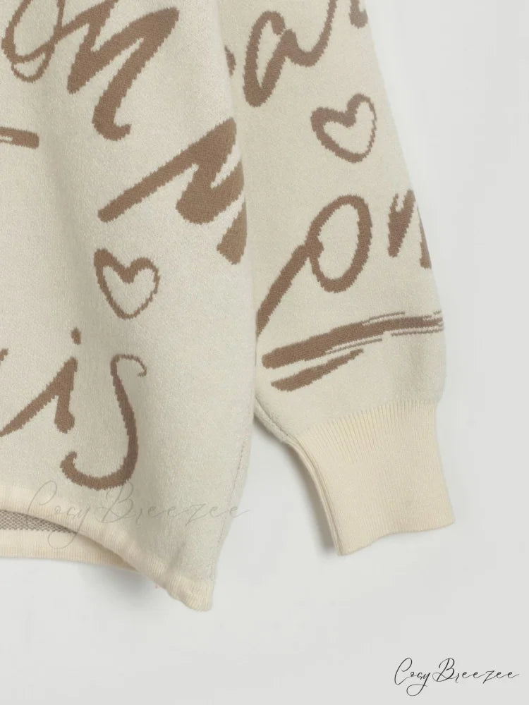 Drawstring Round Neck Sweater