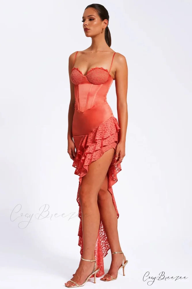 Dreamy Attraction Graceful Asymmetrical Maxi Dress