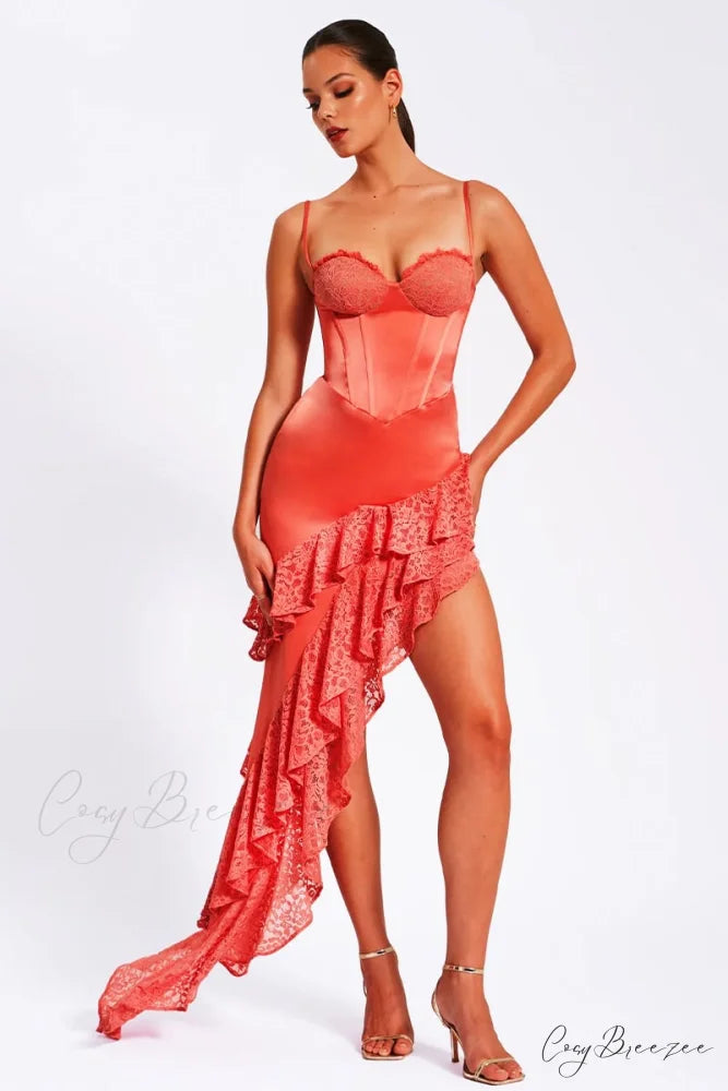 Dreamy Attraction Graceful Asymmetrical Maxi Dress