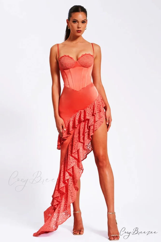 Dreamy Attraction Graceful Asymmetrical Maxi Dress