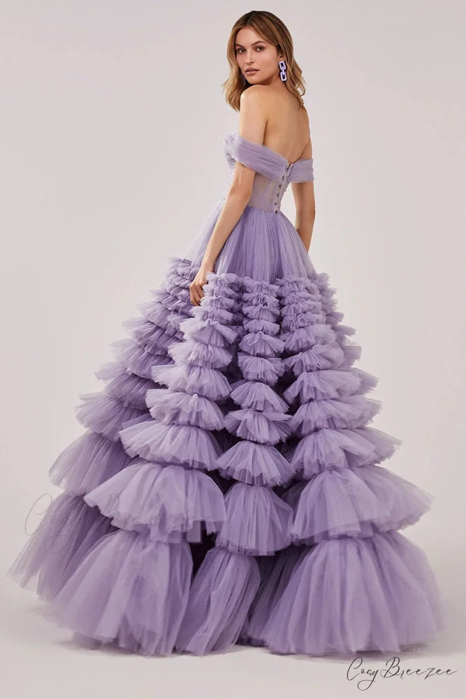 Duchess Off-The-Shoulder Graceful Prom Maxi Dress