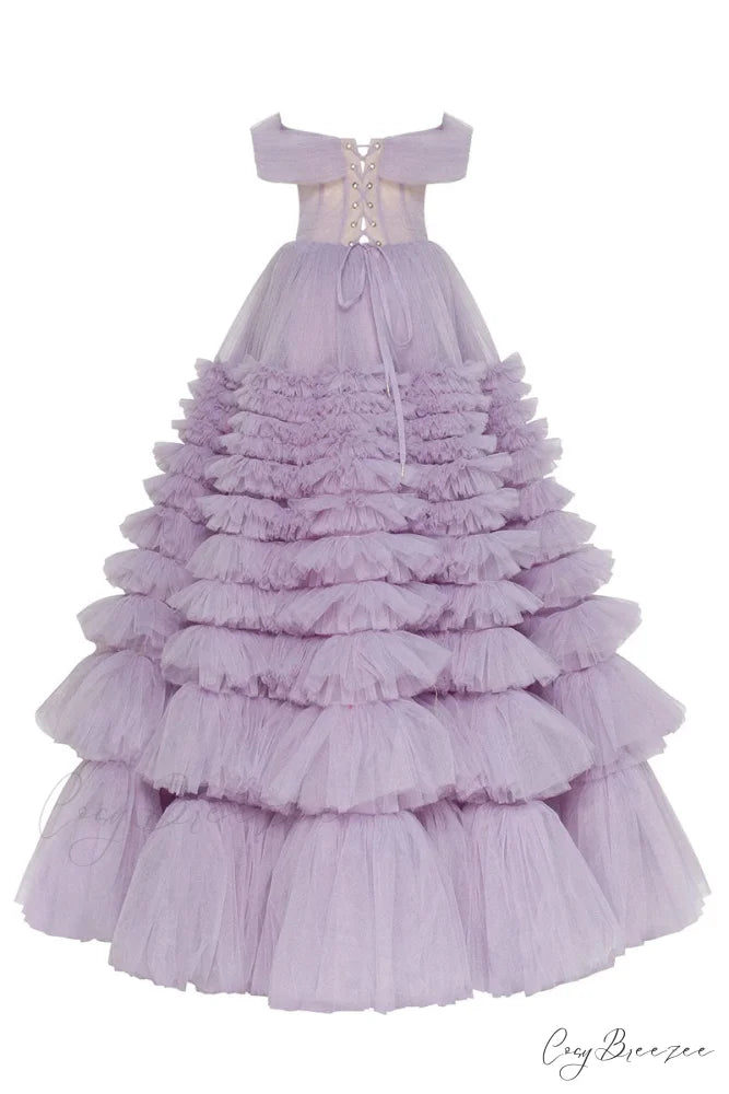 Duchess Off-The-Shoulder Graceful Prom Maxi Dress