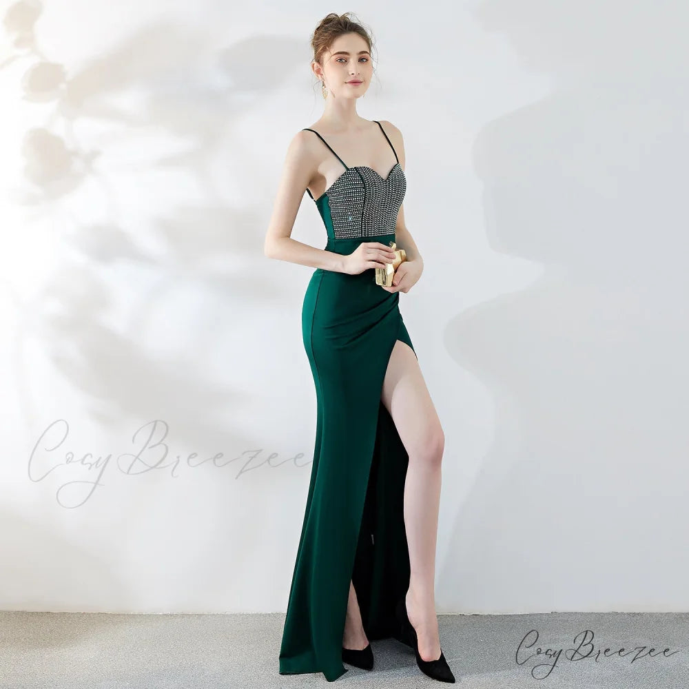 Dulce Hot Stone Charming Sling Long Dress