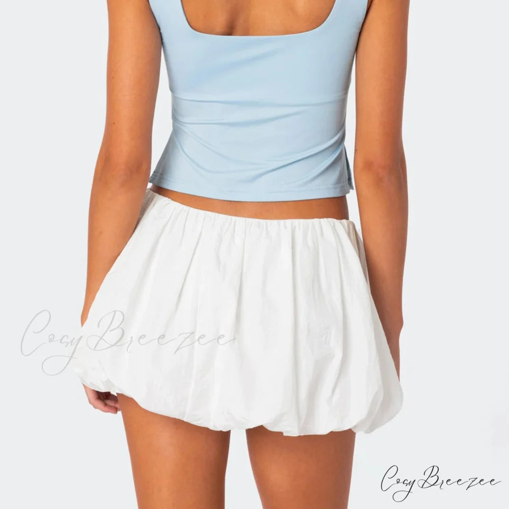 Elastic Waist A-Line Summer Skirt skirts-250223