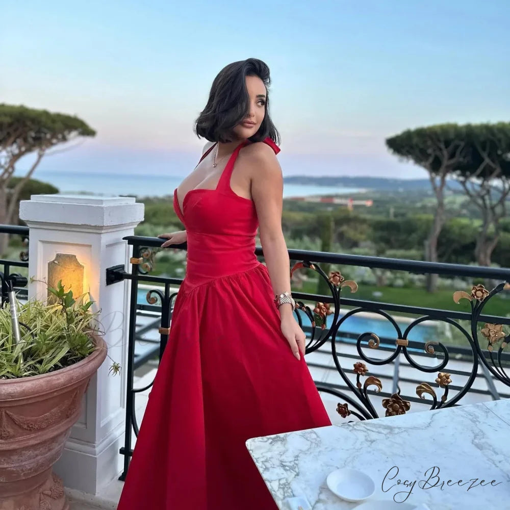 Elegant Fit and Flare Casual Sexy Christmas Party Dress